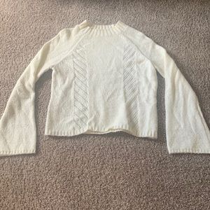 White cropped sweater